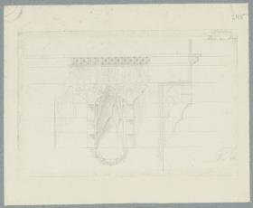 Skizzenbuch Italienreise, Palermo, Dom, Gesims