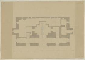 Skizzenbuch Italienreise, Palermo, La Zisa, Grundriss des Erdgeschosses