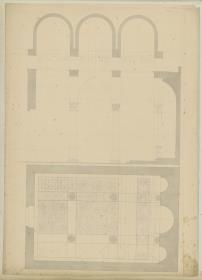 Skizzenbuch Italienreise, Palermo, San Cataldo, Schnitt und Grundriss