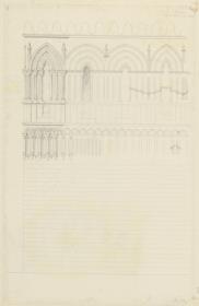 Skizzenbuch Italienreise, Palermo, Dom, Seitenfassade