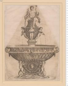 Springbrunnen, oben mit Neptun. B. 15.