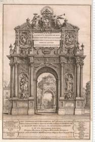 Arco Trionfale Fatto Inalzare Dal ... Duca Di Parma Per Il Passaggio ... Di ... Papa Clemente XII Al Possesso ... 1730. Disegno, et Invenzione di Pompeo Aldrovandini ... In Roma nella Stamperia del sud.o L. F. de Rossi ... Gasparo Massi Incise.