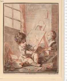 Le Peintre. Par Clermont Professeur de l'Ac. de Reims. Verl.-Nr. 446 (von Demarteau).
