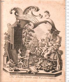 Verschiedene Beywerke zu Auszierung deren Rissen und Plans ... inventirt und gezeichnet von Johann Kleinhardt in Prag. verlegt und gestochen durch Johann und Mathes Gebrüdere Baltzer ... in Prag und Lissa. 1772.