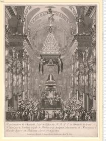 Représentation du Mausolée, Erigé en l'Eglise ... de l'Oratoire ... par l'Academie royalle de Peinture et de Sculpture, à la Memoire de Monseigneur ... Seguier ... 1672. Inventé par Monsieur le Brun, et dessiné et gravé par Mons.r le Clerc.
