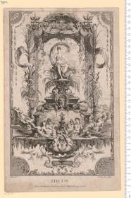 Livre De Portieres ... Inventées et Gravées à l'eau forte par Gillot ... [Blatt 6: Cochin fils sculp.] A Paris chez Huquier ...