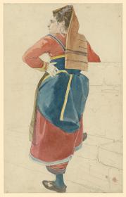 Italienerin. Rückenfigur