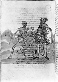 Totentanz für Wilhelm Werner, Graf zu Zimmern - Der Tod führt einen Falkner