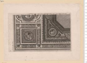 2 Bl. Decken aus der Folge OS 4005 (3), mit der Schrift, Nr. 2 u. 5, bez: Iean Marot fecit.