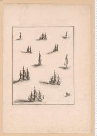 2 Blatt mit Segelschiffen