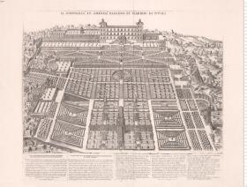 Il Sontvosiss.o Et Ameniss.o Palazzo Et Giardini Di Tivoli. Alla ... Regina Catarina Di Medici ... Roma ... 1573 ... Stefano Duperac ... (Rob.-Dum. 85. Neudruck der Calcografia Camerale)