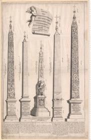 Disegno Delle Cinqve . Guglie . Principali Che . Si . Vedono . In . Roma ... Pvblicate . Dalle Stampe Di . Matteo . Gregorio . Rossi . Romano nel 1688 ...