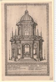 1 Bl. Katafalk mit Aufschrift: Alex. Card. Farnesio ... Ex Archiconfraternitatis Confalonis Decreto ... Hieronymvs Rainaldvs ... Invent. Et Incisor. Romae ... 1589.