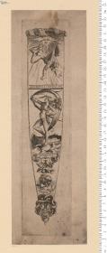 1 Blatt Dolchscheide mit mythologischen Figuren: Ikarus, Fortuna, Tantalus