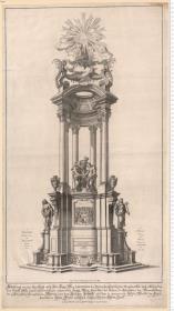 Abbildung der ... auf dem ... Hohen Marckt der Kayß. Residenz-Statt Wienn ... aufgerichteten Ehren Saül. C. Engelbrecht et I. A. Pfeffel sculp: et excud: Vien^BFae.