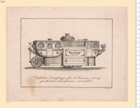 Englischer Dampfwagen für 56 Personen und auf gewöhnlichen Kunststrassen anwendbar. J. F. Schöter jun. sc.