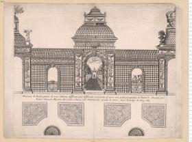Berceaux de Iardin garnis de trois Cabinets different ... Inuenté par Robert Dauesne ... a Paris ... 1687.