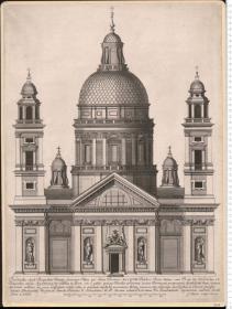 1 Bl. Aufriß der Fassade von S. Maria di Carignano in Genua, bez: G. Tasniere Sculps. Taurini.