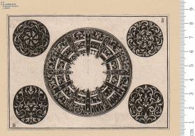 1 Folge Schwarzornament, meist für Uhrdeckel nebst Friesen und Rankenmotiven