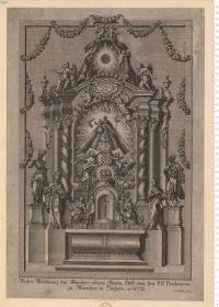 Wahre Abbildung des Gnaden-altars Maria Hilf, bey den P. P. Paulanern zu München in Bayern. a.o 1778. I. M. Söckler sculp.