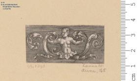1 Blatt Fries, weibliche Halbfigur, in zwei Ranken endigend, unbez. (Aumüller 165, aber mit Monogramm).