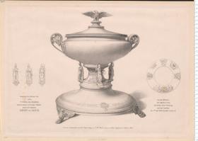 Zeichnung der silbernen Vase welche ... Herrn von Rauch von den Offizieren des Ingenieur Corps ... zum Andenken ... überreicht worden ist.