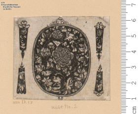 (2) Folge: Schmuckstücke, kleine Geräte und Zierflächen mit Blumenwerk auf schwarzem Grund (wie 1)