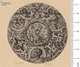 (1) Folge: Runde, inmitten Brustbilder bzw. Tiere, mit ornamentaler Umrahmung.