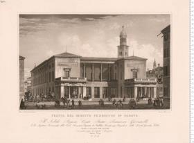Veduta Del Ridotto Pedrocchi In Padova ... Andrea Tosini disegnò dal vero. Antonio Lazzari incise.