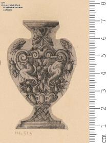 (5) 1 Blatt mit Knauf in Form einer kleinen Vase