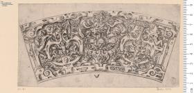 (4) 1 Blatt einer Folge: gebogene Randornamente.