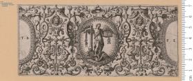 (3) Grotisch fur alle Kunstler. Grotis Povr Tovs Artisien. Theodor de bry fecit et excud.
