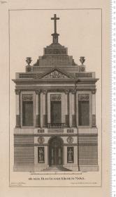 D. neue Franciscaner Kirche i. Mainz. Gebaut v. H. Kt. Ludwig gestochen v. P. Rücker.