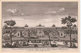 Prospect von Monbijoux, dem Königl: Lust-Schlosse und Sommer-Palais der Königl: Frau Mutter ... Schleuen excudit: Berolini.