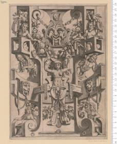 (1) 4 Blatt einer Folge: Hochfüllungen: Rollwerk mit grottesken Figuren und Fruchtgehängen bzw. Schilfbündeln oder Ranken, meist bez: C-B 1546 [1550, 1554].