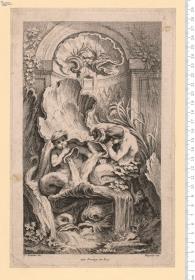 2 Bl. aus der Folge: Recueil De Fontaines.