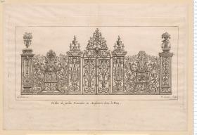 1 Blatt aus: Nouveau Livre de serrurerie de composition anglaise ... à Paris, chez le S.r Fordrin ...