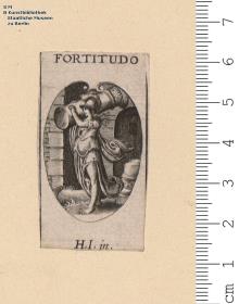 6 Bl. einer Folge: Tugenden, allegorische Darstellungen in Ovalen mit lateinischen Aufschriften, bez. mit Namen oder Monogr., 3 Bl. außerdem bez: J C Visscher ex.