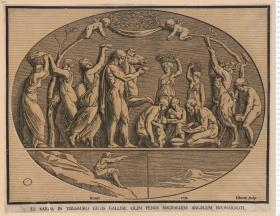 Gemme mit Unterschrift: Ex Sarda In Thesauro Regis Galliae Olim Penes Michaelem Angelum Buonarroti. I. Busch Sculp. Romae 1793.