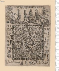 (1) 21 Blatt verschiedene Schmuckstücke und Einzelmotive, meist mit Schotenwerk und Steinen