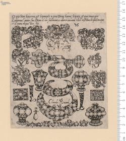 (2) 29 Blatt verschiedene Schmuckstücke und Einzelmotive, meist mit Schotenwerk und Steinen