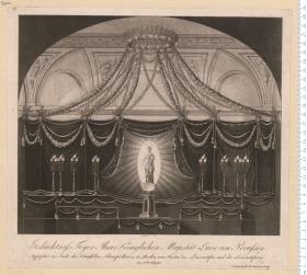 Gedächtniß Feyer Ihrer Königlichen Majestät Luise von Preußen. Aufgeführt ... in Berlin ... den 20.ten July 1811. zu haben bey den Gb. Henschel in Berin. Langhans inv.