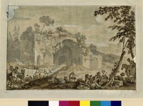 Ansicht der Grotte von Egeria
