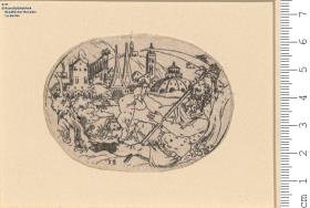 (4) 5 Blatt Gottheiten lagernd im Queroval