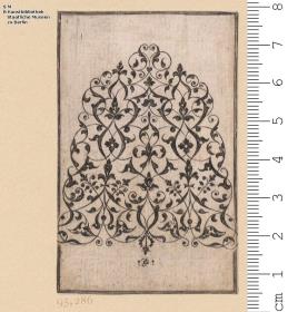 (1) 2 Blatt Mauresken, schraffiert auf weißem Grund, bez: J G (zsgz.).