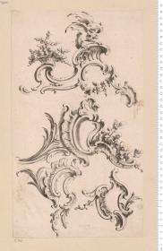 1 Blatt aus: Differents Cartouches Et Ornements. Bez: N. B. de Poilly.