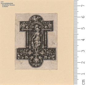 9) Folge: Füllungen mit antiken Gottheiten. Blatt 1 bez: Stephanvs De Lavne Inventor Et Excidebat An^BFo D 1573 in Arge^BFti^BFa.