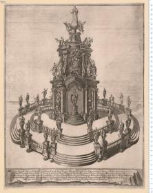 Tafelaufsatz mit skulpturalem Stammbaum der Königin Maria Anna von Spanien