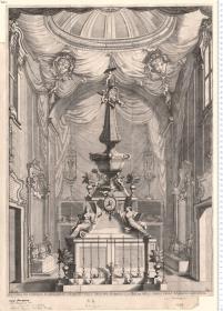 Macchina Pel Funerale Di ... Gio: Batta: Stella Vescovo Di Rimino ... 1759 ... A. B. del. G B. in.