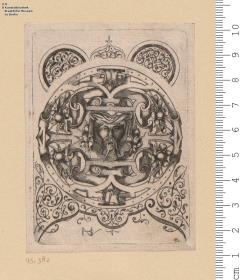 Rund mit Satyrmaske  in Rollwerk
